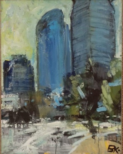 Ул.Кунаева Астана холст акрил Ул.Кунаева Астана холст акрил