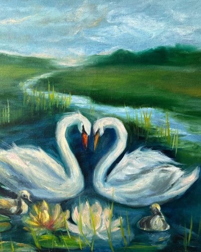 Картина Лебединая Любовь