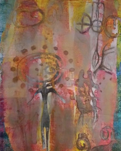 В древнем храме тамбалы . Графика В древнем храме тамбалы . Графика