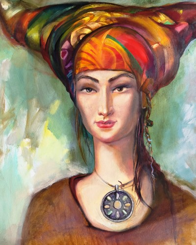 Портрет девушки в тюрбане